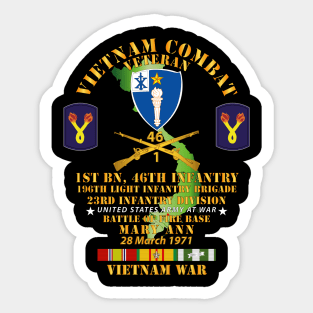 Battle for FSB Mary Ann - 196th LIB - 23rd ID w VN SVC Sticker